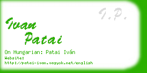 ivan patai business card