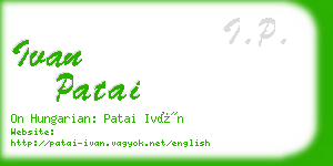 ivan patai business card